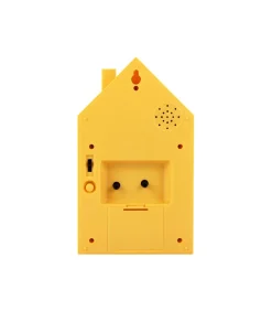 Best Wekker Modern Cuckoo - Heldergeel - 6x12x20cm Klokken