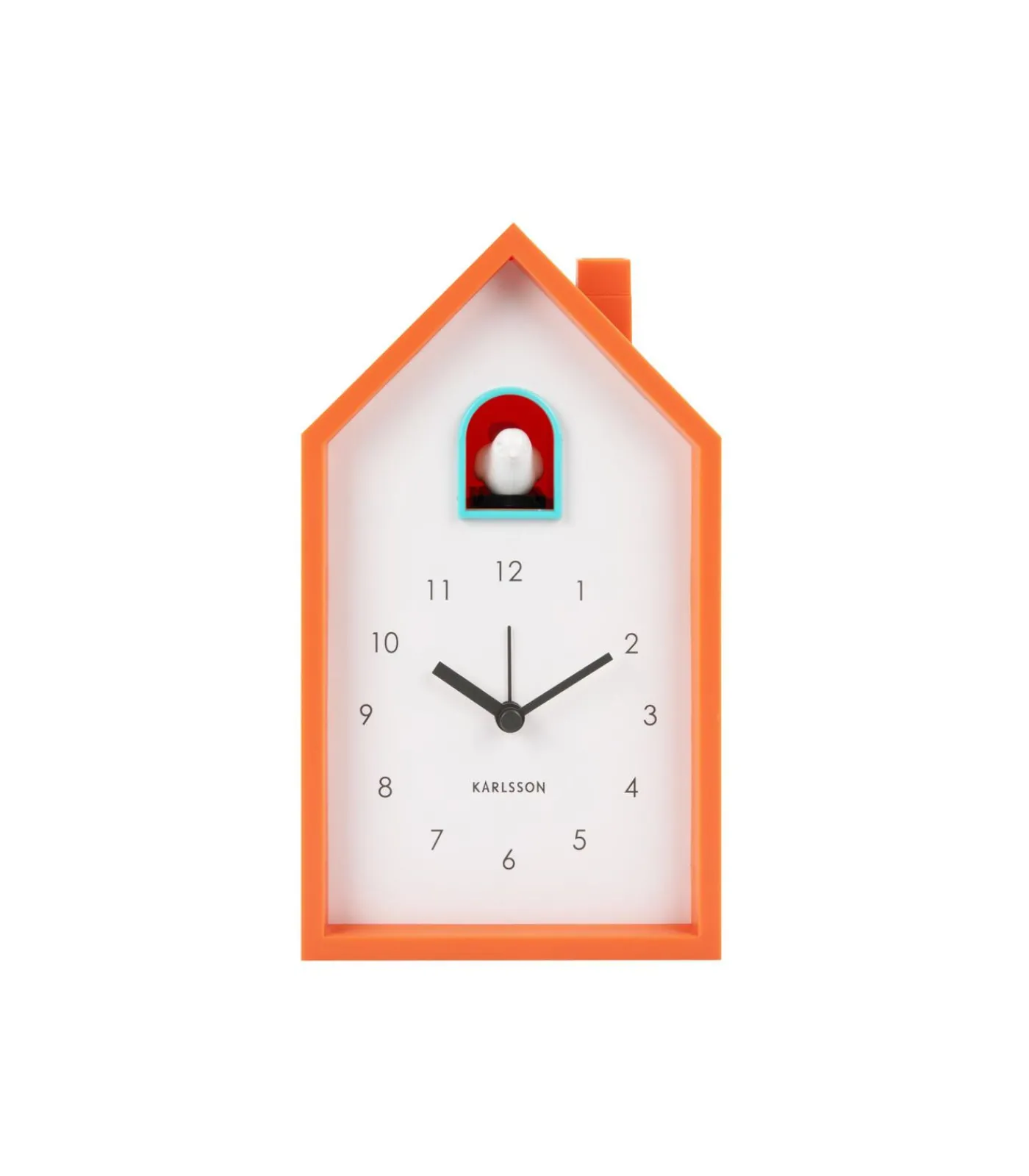 Wekker Modern Cuckoo - Helderoranje - 6x12x20cm Klokken