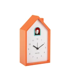 Wekker Modern Cuckoo - Helderoranje - 6x12x20cm Klokken