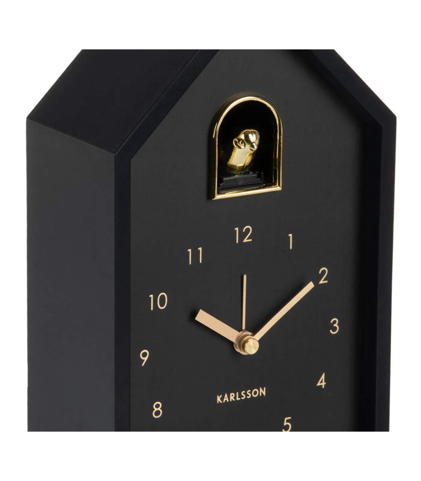 Clearance Wekker Modern Cuckoo Oro - Zwart - 15x11.5x20cm Klokken