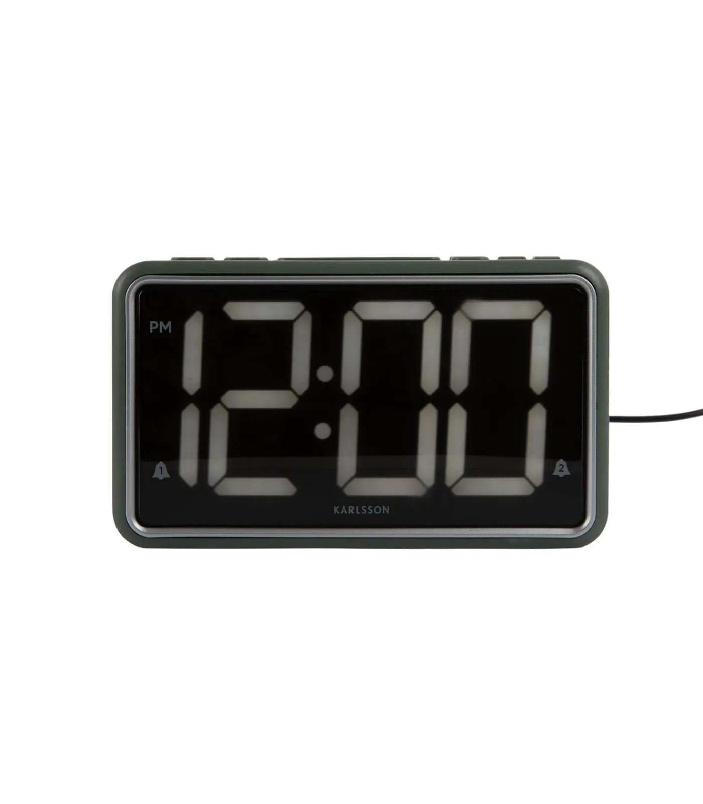 Wekker New Retro - Jungle groen - 16.5x4.5x9cm Klokken