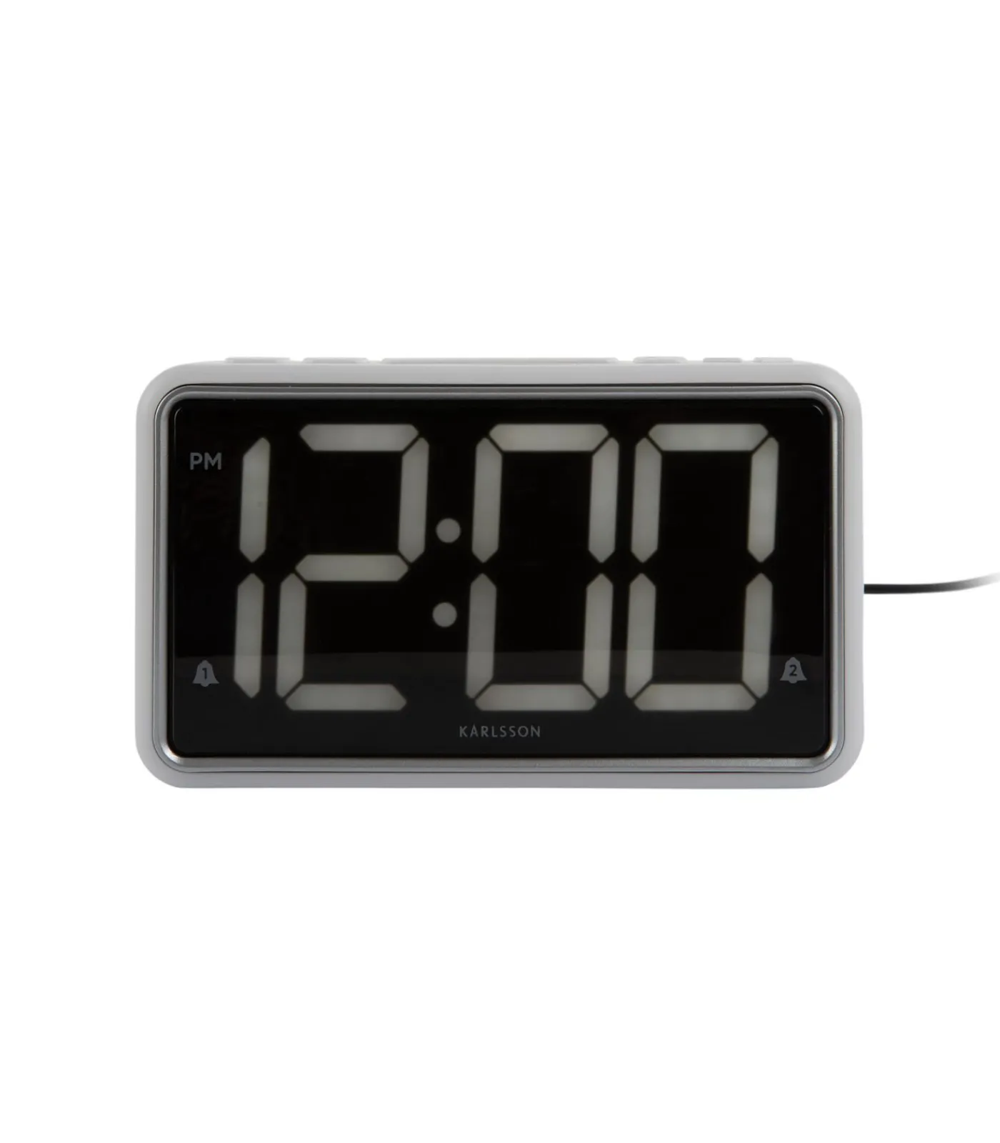 Wekker New Retro - Wit - 16.5x4.5x9cm Klokken