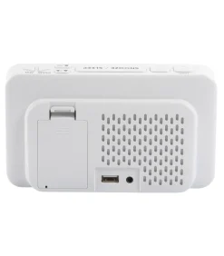 Wekker New Retro - Wit - 16.5x4.5x9cm Klokken