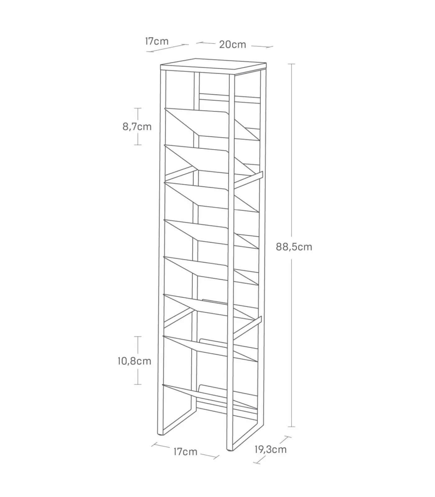 Wijnrek / Flessenrek - 16 flessen - Tower - Wit Keukenaccessoires