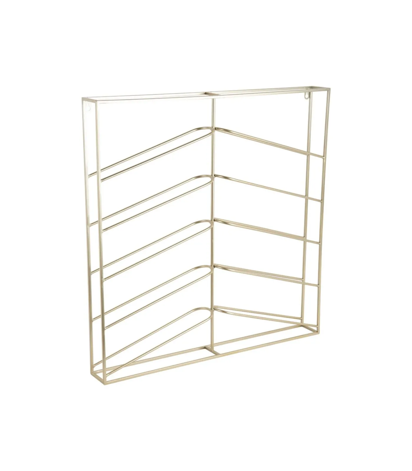 Best Wijnrek Cuadro - Lichtgoud - 67x7.5x66cm Keukenaccessoires