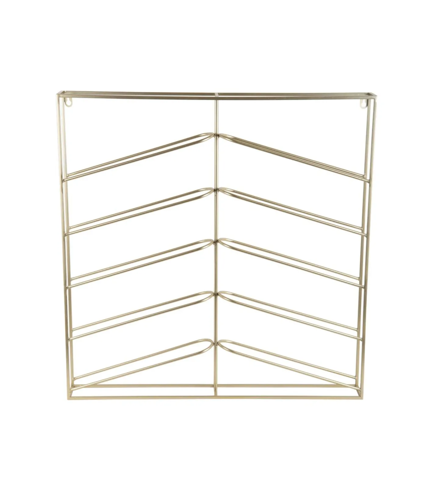 Best Wijnrek Cuadro - Lichtgoud - 67x7.5x66cm Keukenaccessoires