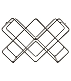 New Wijnrek Diamonds - Zwart - 40,5x15,5x27,5cm Keukenaccessoires