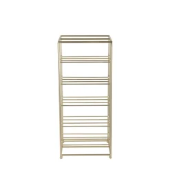 New Wijnrek Dual Floor - Goud geschilderd - 25x22.5x57cm Keukenaccessoires
