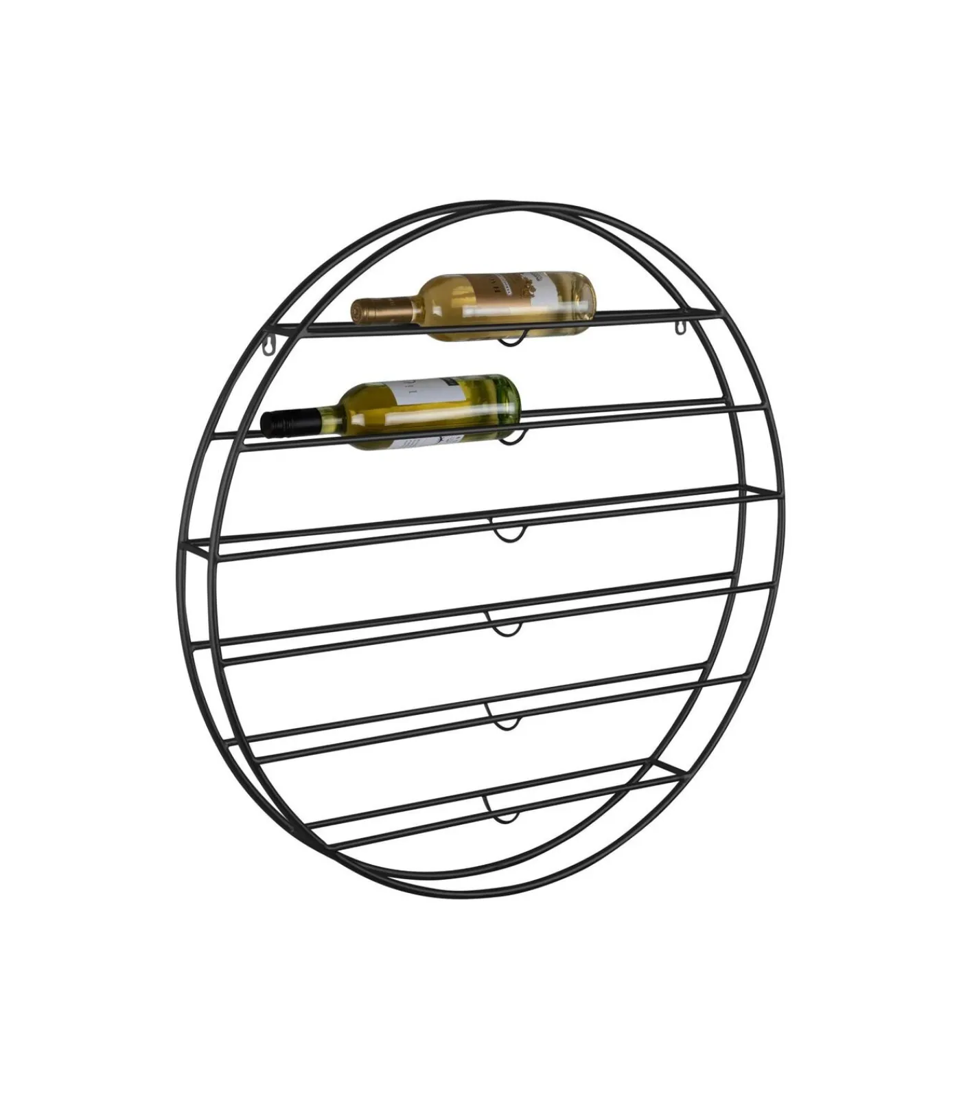 Best Wijnrek Redondo - Zwart - 80x9x80cm Keukenaccessoires