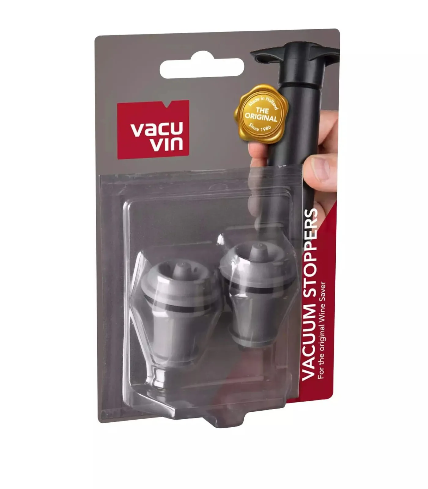 Best Wijnstopper Vacuum Wine Stopper - Grijs - 10 stuks Glazen & Karaffen