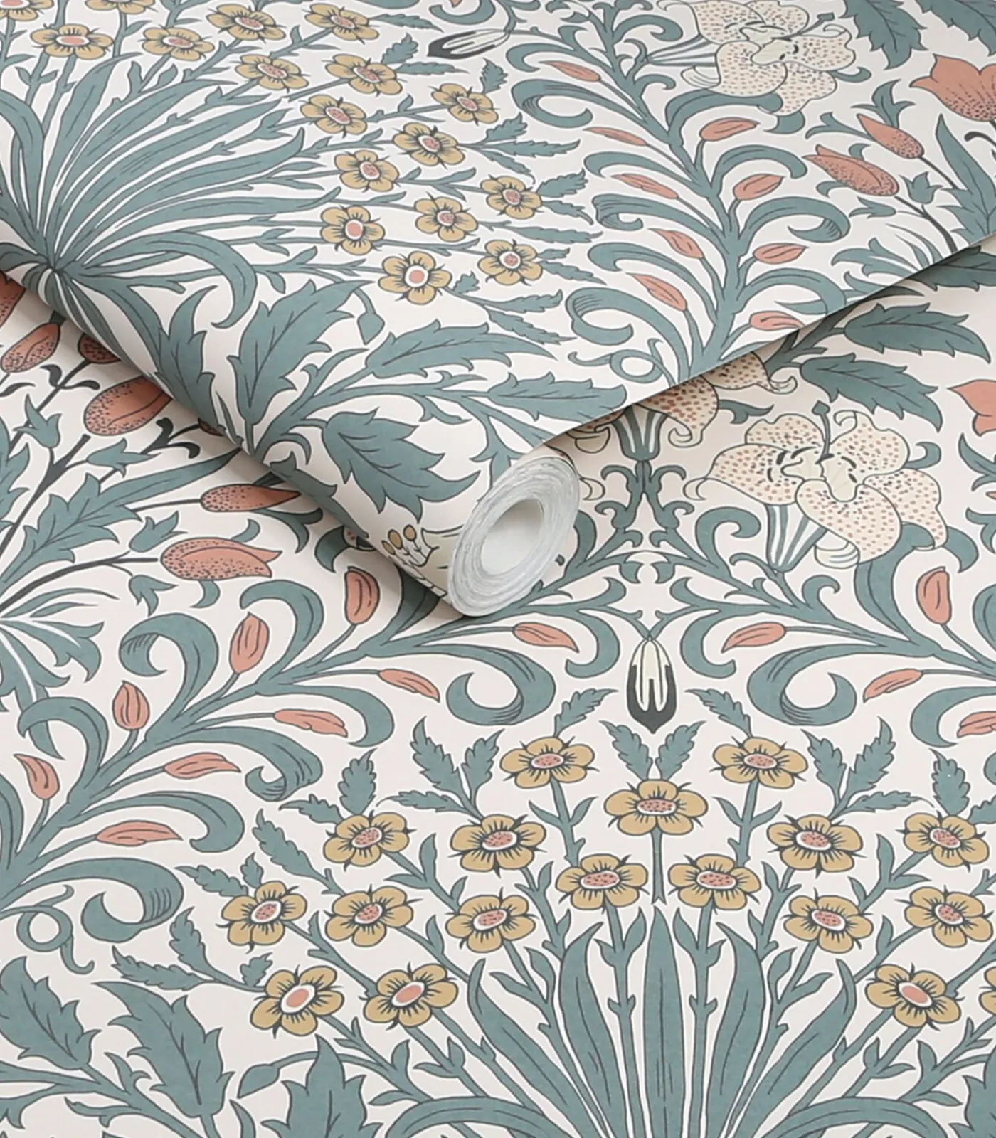 Online Vliesbehang - Garden Dusty Blue - 1000x52 Wanddecoratie