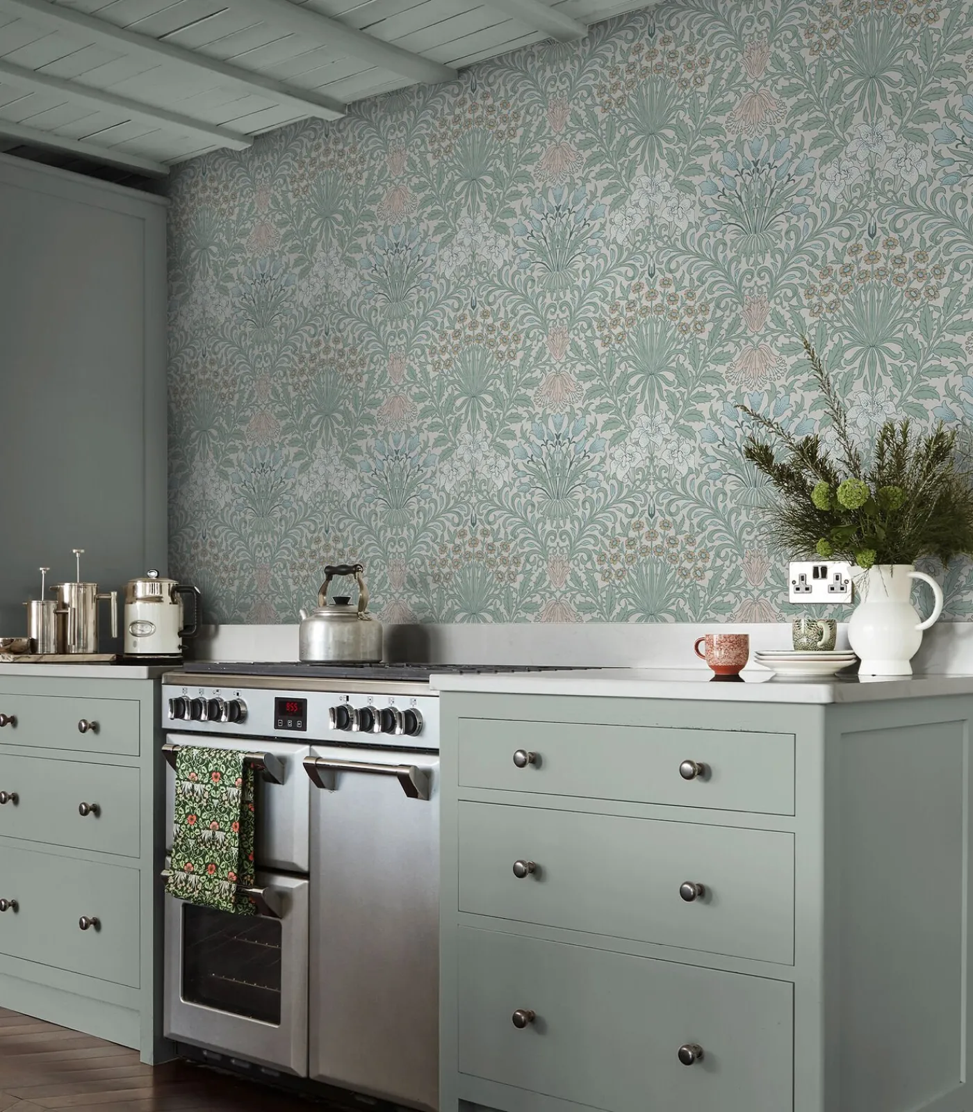 New Vliesbehang - Garden Cottage Blues - 1000x52 Wanddecoratie