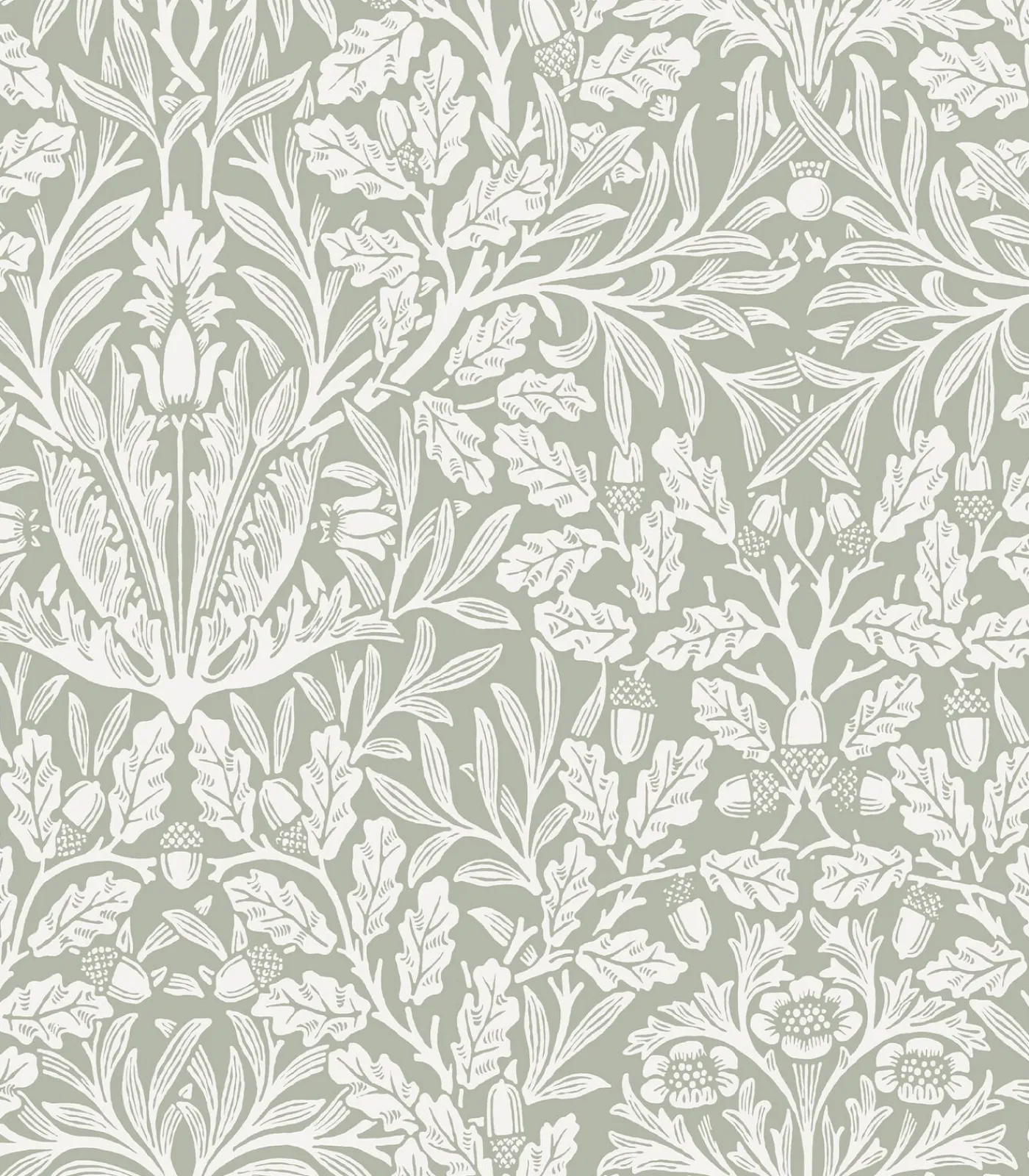 Clearance Vliesbehang - Acorn Sage - 1000x52 Wanddecoratie