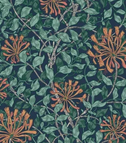 Hot Vliesbehang - Honeysuckle Tidewater Blue - 1000x52 Wanddecoratie