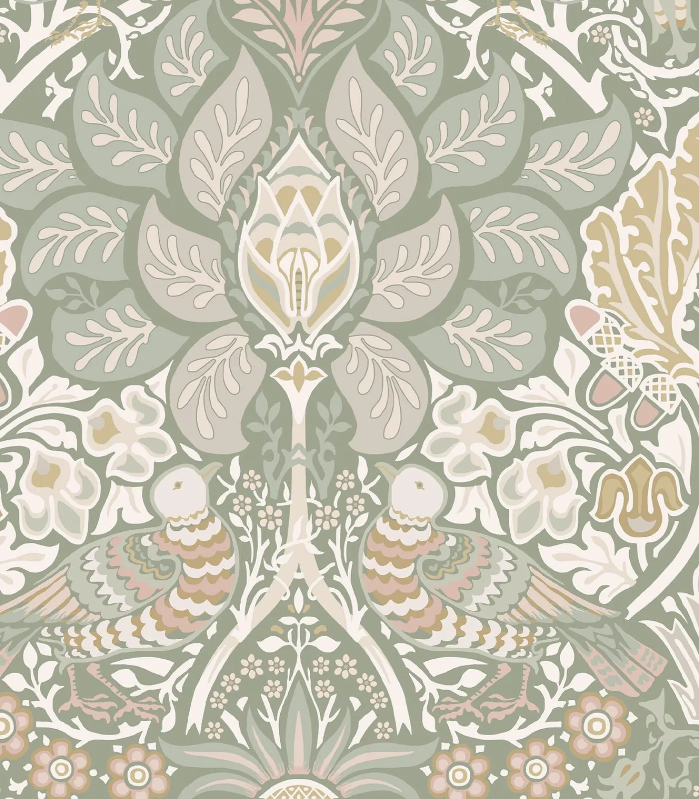 Discount Vliesbehang - Dove & Rose Spring Garden - 1000x52 Wanddecoratie