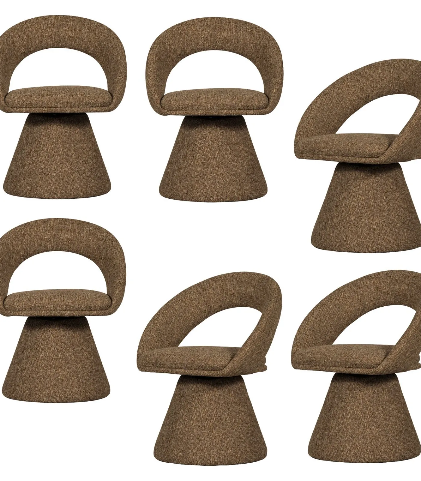 Best Winter Eetkamerstoel - Melange - Zand - Set van 6 Stoelen