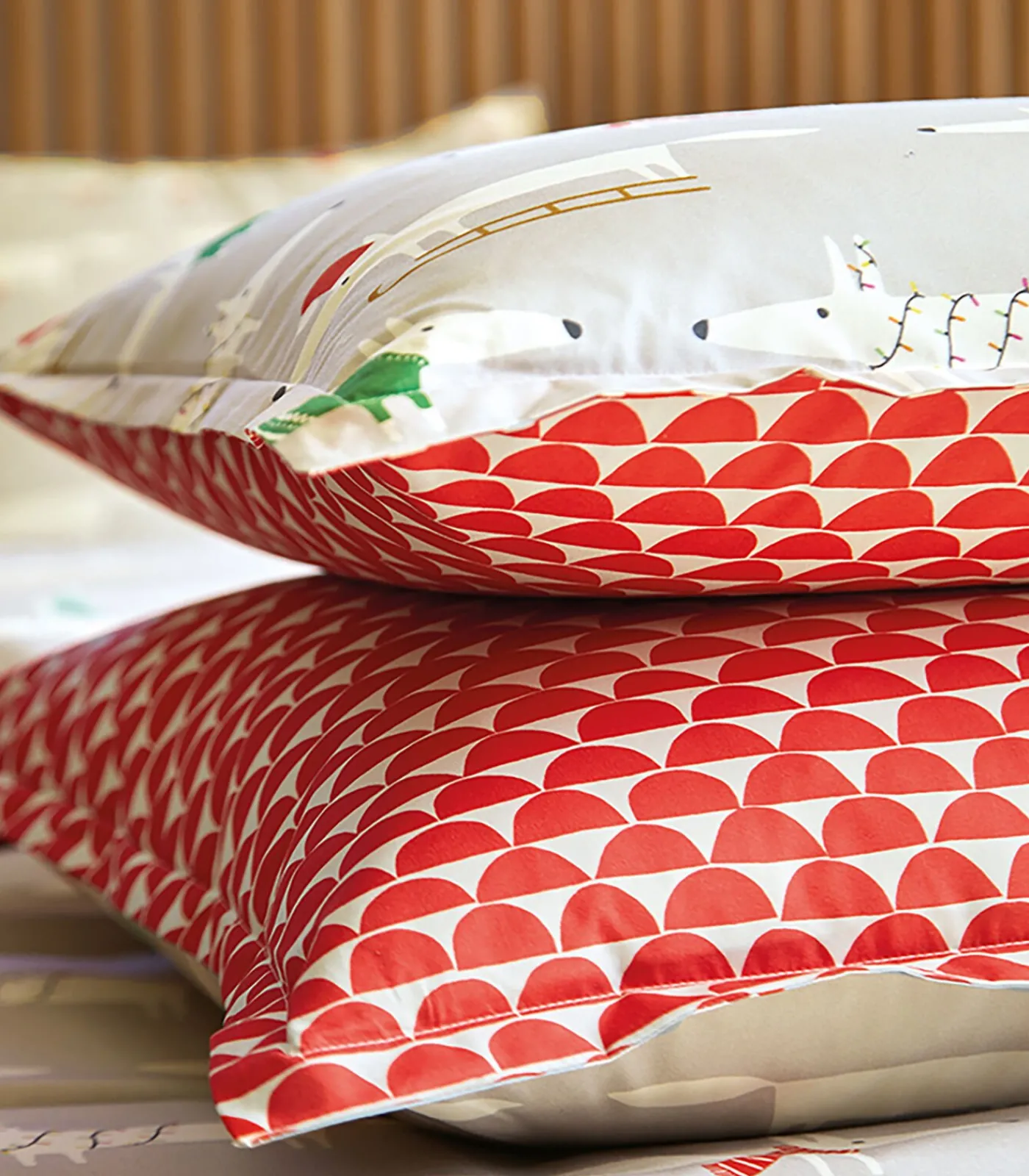 Sale WINTER FOX Neige - Kussensloop Perkaal Katoen Kussenslopen