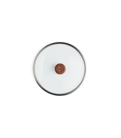 Outlet EcoLogic Deksel veiligheidsglas met houten knop - Ø280mm - Transparant Potten & Pannen