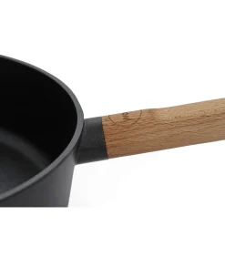 Discount EcoLogic QXR Hapjespan inductie met houten vaste greep - Ø280mm - H 70mm - Zwart Potten & Pannen