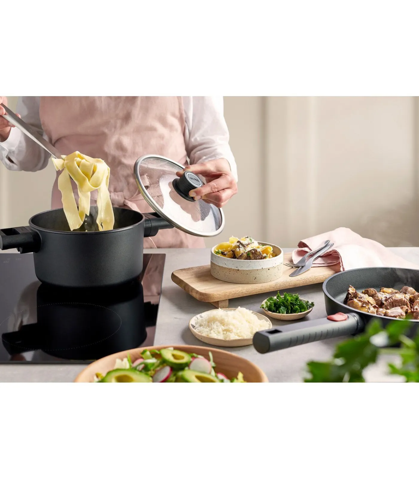 EcoLogic QXR Koekenpan inductie met afneembare greep - Ø280mm - Zwart Potten & Pannen