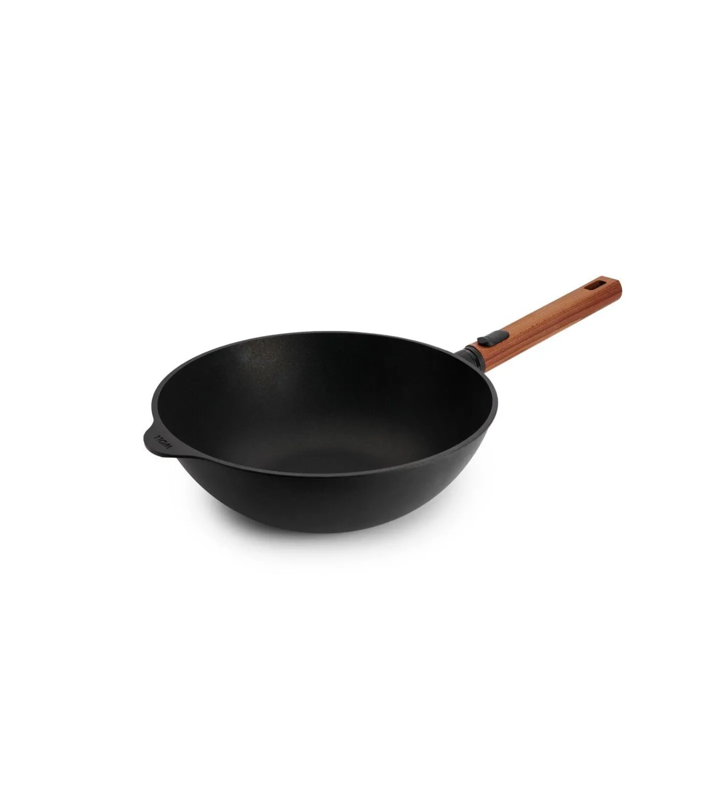 Clearance EcoLogic QXR Wok inductie met houten afneembare greep - Ø280mm - H 100mm - Zwart Potten & Pannen