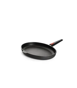 Best Nowo Titanium Vispan ovaal met afneembare greep - 380x284x50mm - Zwart Potten & Pannen