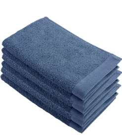 Discount 6x Remade Cotton Gastendoekjes Blauw Handdoeken