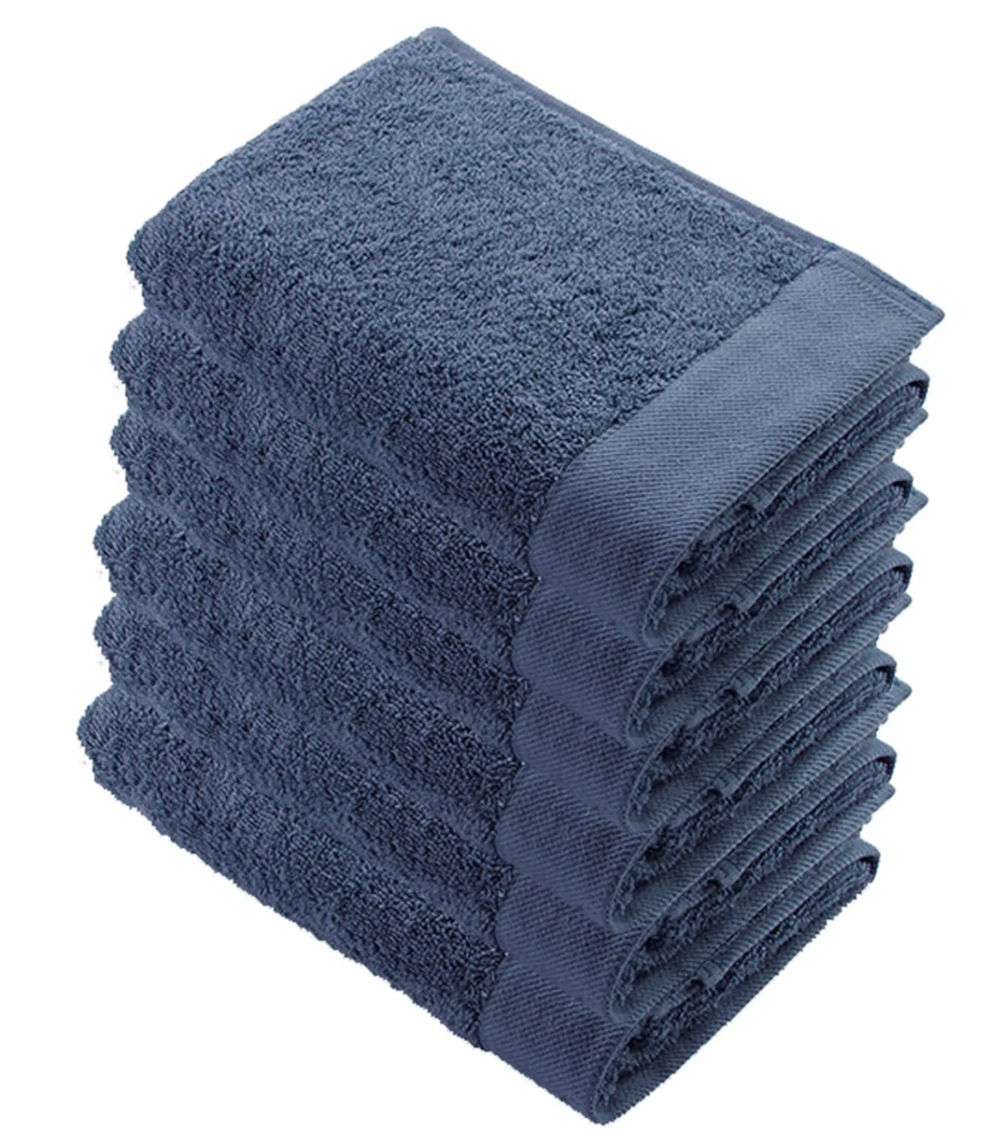 Best 6x Remade Cotton Handdoeken 50x100 cm Blauw Handdoeken