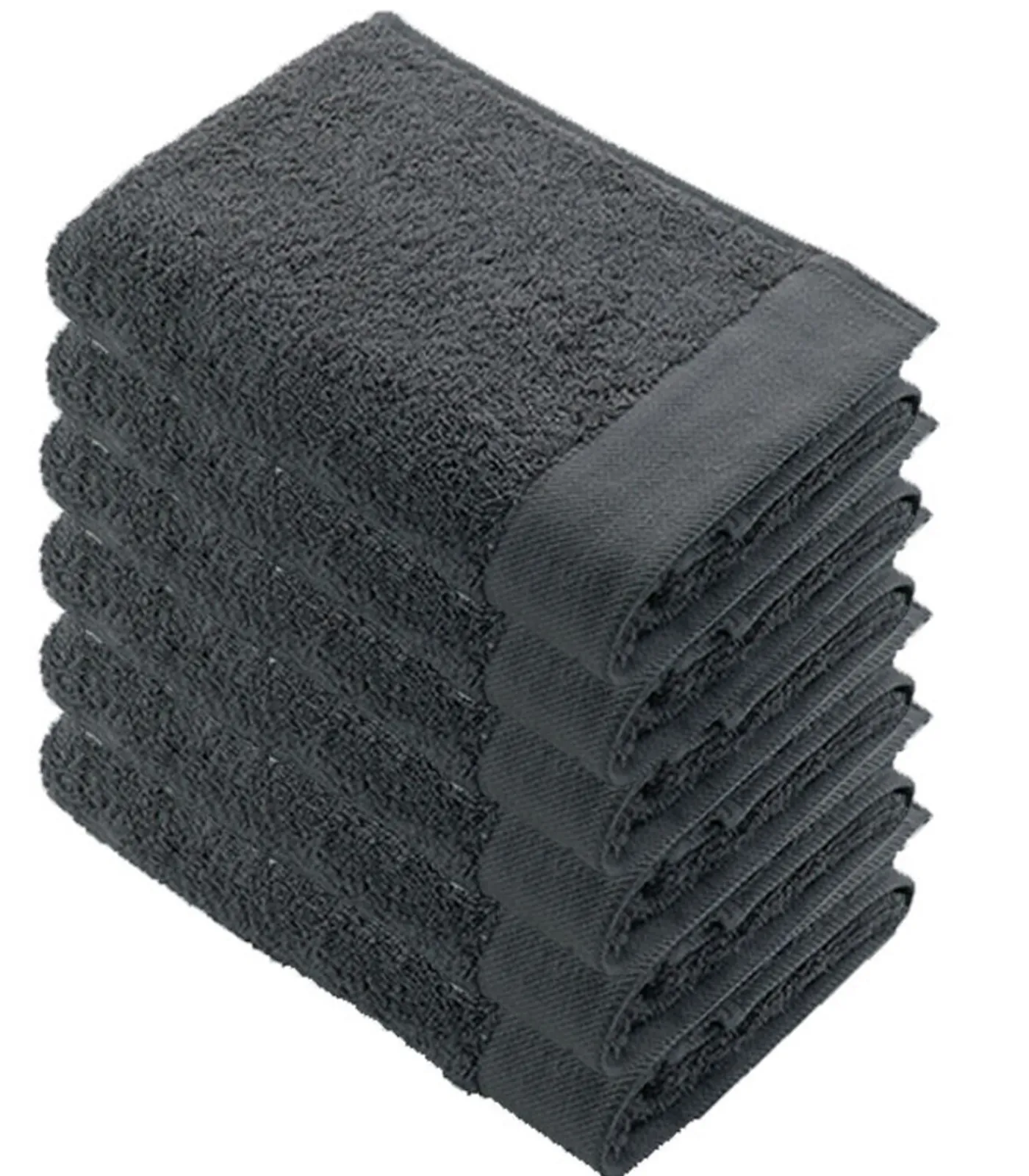 Discount 6x Remade Cotton Handdoeken 70x140 cm Grijs Handdoeken