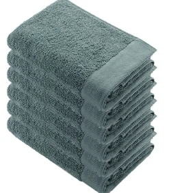 Sale 6x Remade Cotton Handdoeken 50x100 cm Jade Handdoeken