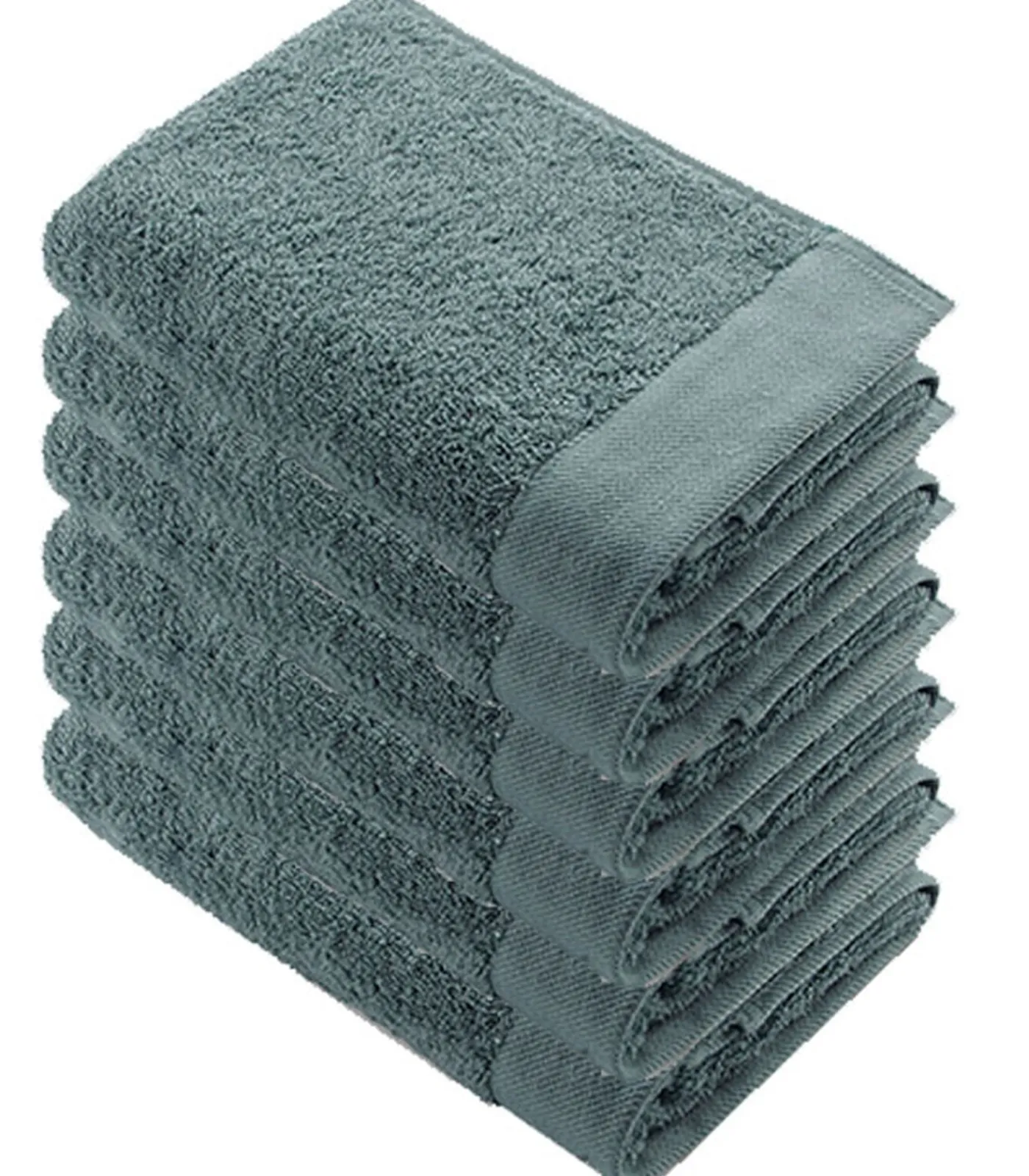 Sale 6x Remade Cotton Handdoeken 50x100 cm Jade Handdoeken