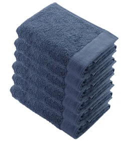 Clearance 6x Remade Cotton Handdoeken 70x140 cm Blauw Handdoeken