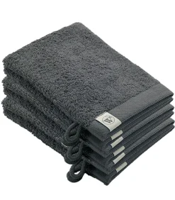 6x Remade Cotton Washandjes Grijs Washandjes