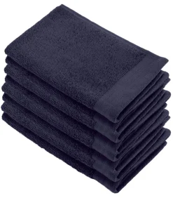 Sale 8x Soft Cotton Gastendoekjes Navy Handdoeken