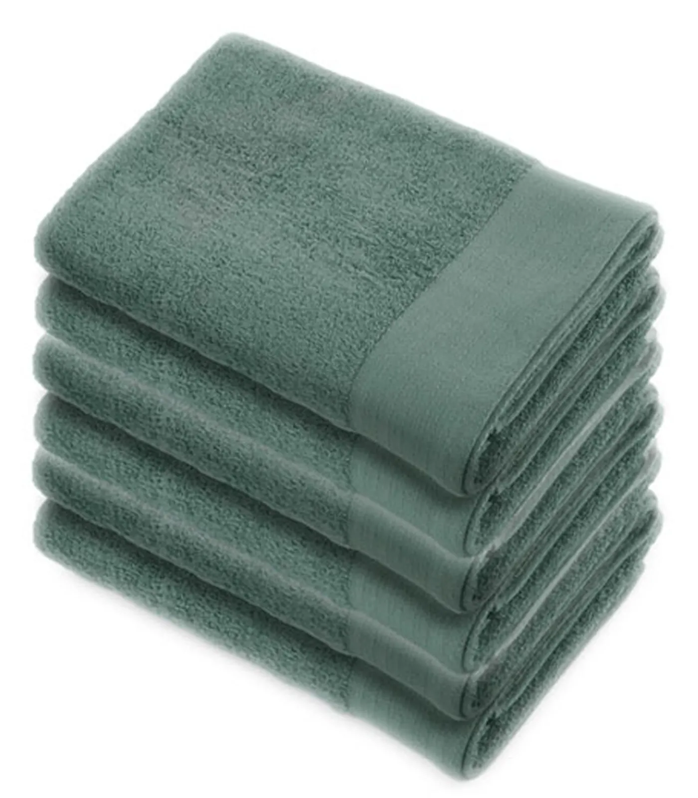 Hot 6x Soft Cotton Handdoeken 60x110 cm Legergroen Handdoeken