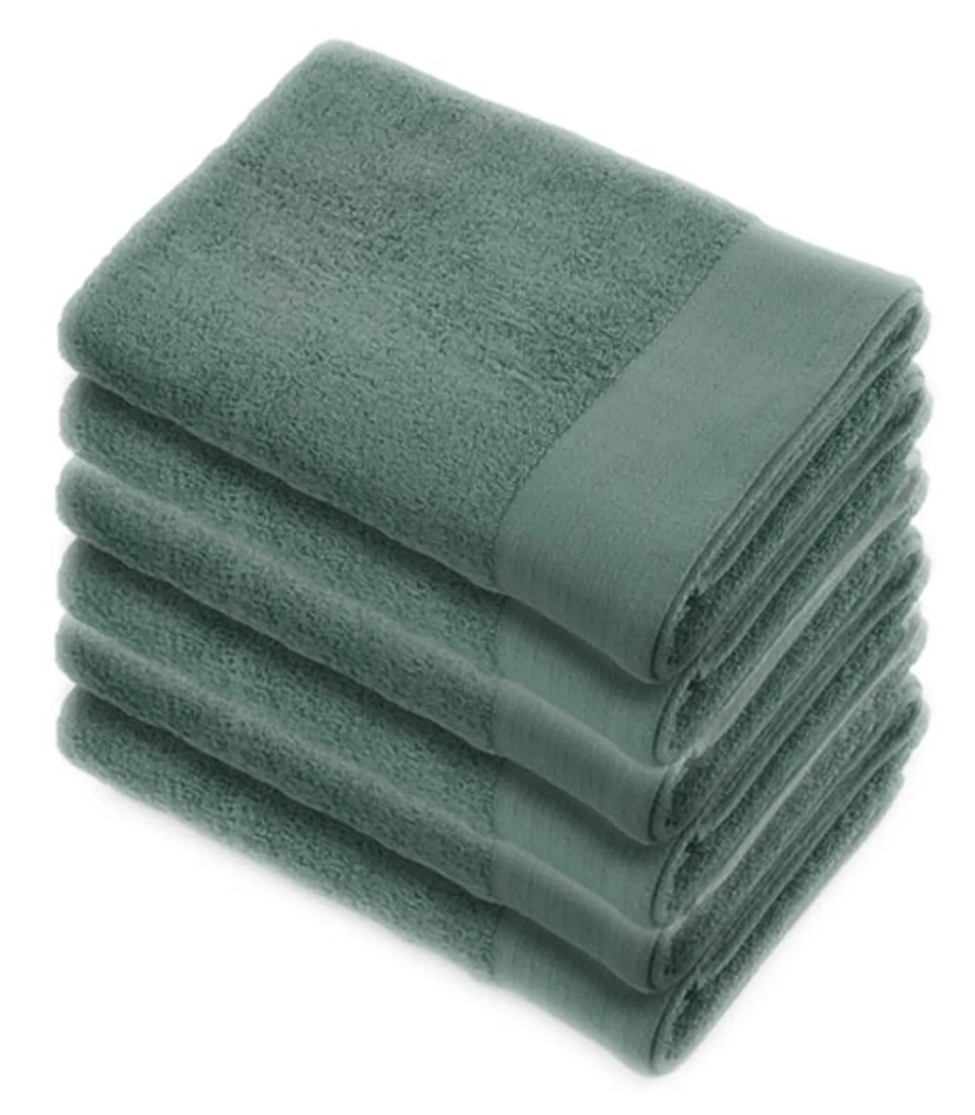 Discount 6x Soft Cotton Handdoeken 50x100 cm Legergroen Handdoeken