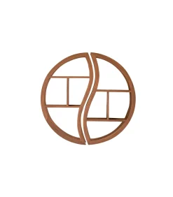 Online Ying Yang - Wandplank van massief teakhout Meubels