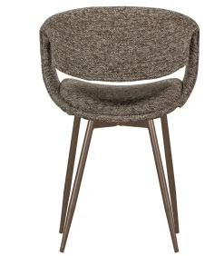 Outlet Yossi Eetkamerstoelen Metalen Koper Poot - Bruin - Set van 6 Stoelen