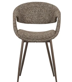 Outlet Yossi Eetkamerstoelen Metalen Koper Poot - Bruin - Set van 6 Stoelen