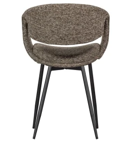 New Yossi Eetkamerstoelen Metalen Zwarte Poot - Bruin - Set van 6 Stoelen