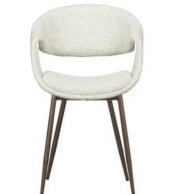 Outlet Yossi Eetkamerstoelen Metalen Koper Poot - Naturel - Set van 6 Stoelen