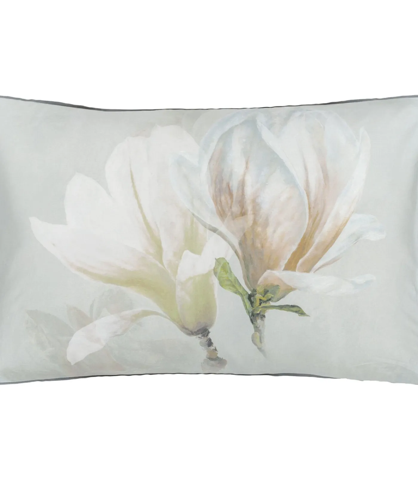 Online Yulan Magnolia - Kussensloop in katoen satijn met print Kussenslopen