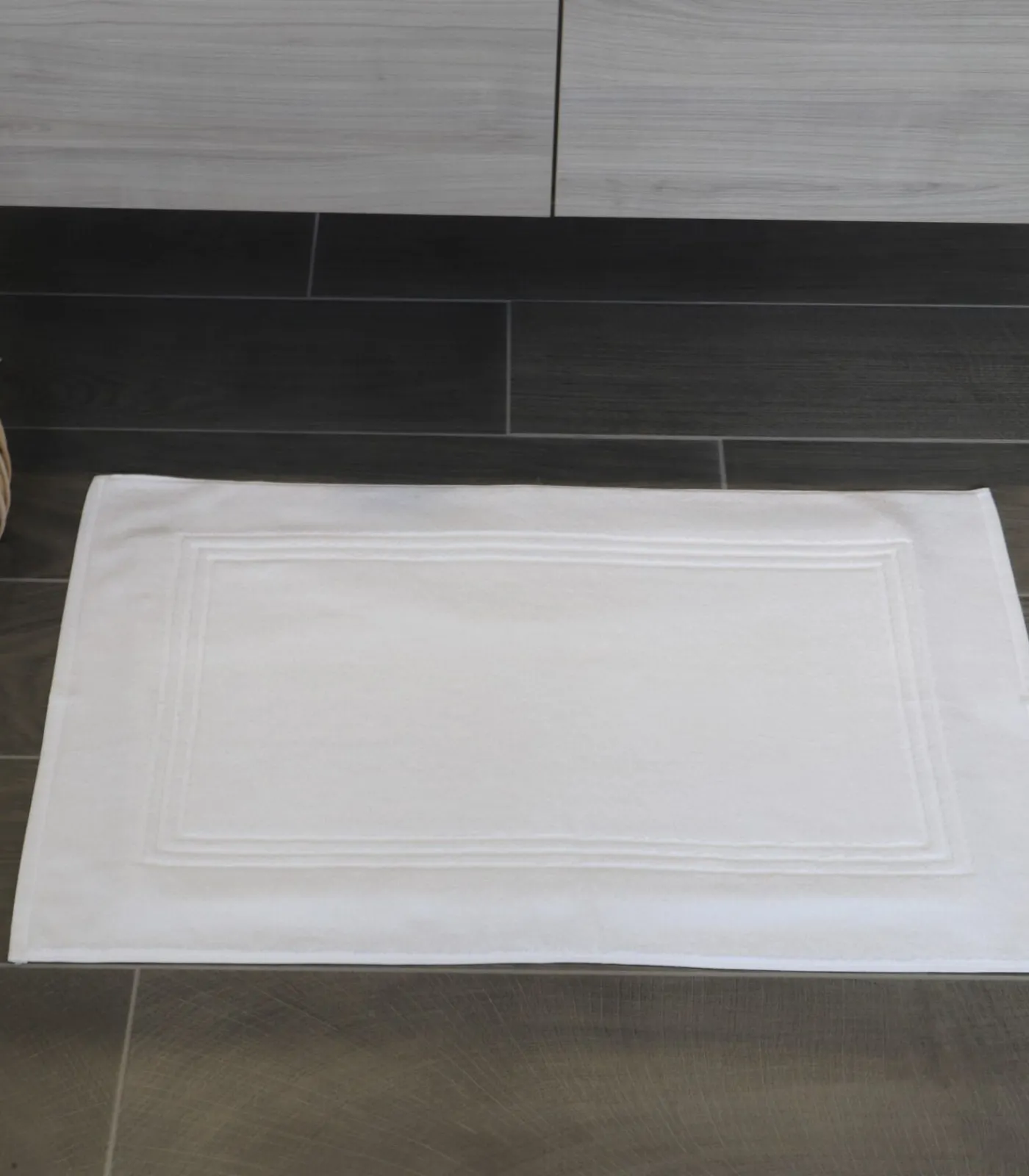 ZACHT vloerkleed van ecru katoen Bad-& Douchematten