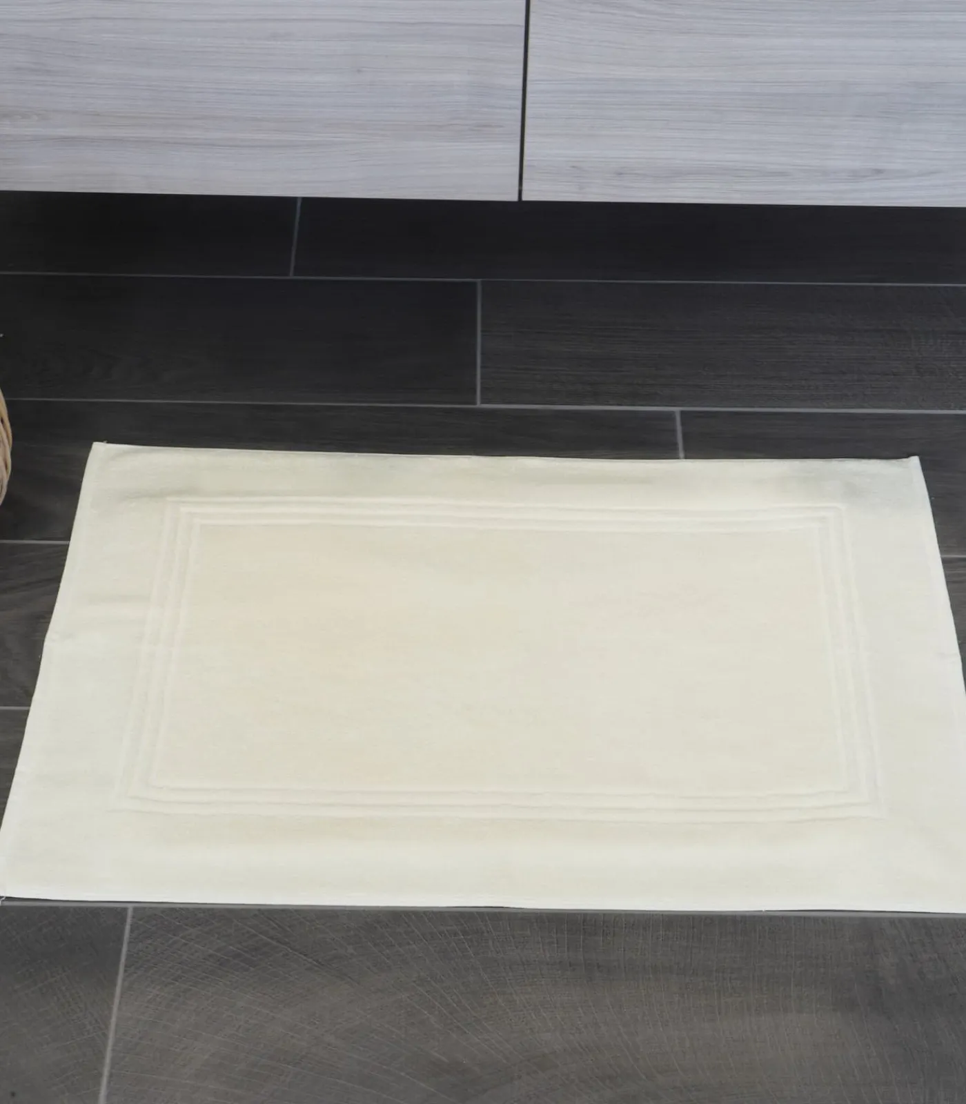 ZACHT vloerkleed van ecru katoen Bad-& Douchematten