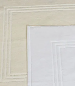 ZACHT vloerkleed van ecru katoen Bad-& Douchematten