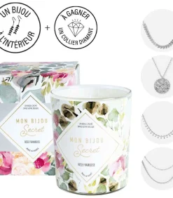 New Zilveren Ketting Sierkaars - Frambozenroos Kaarsen & Kaarshouders