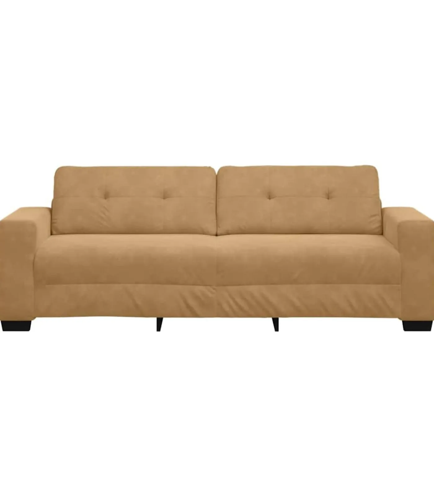 Online 3-Zits Sofa met kussen Bruin Fluweel Zetels