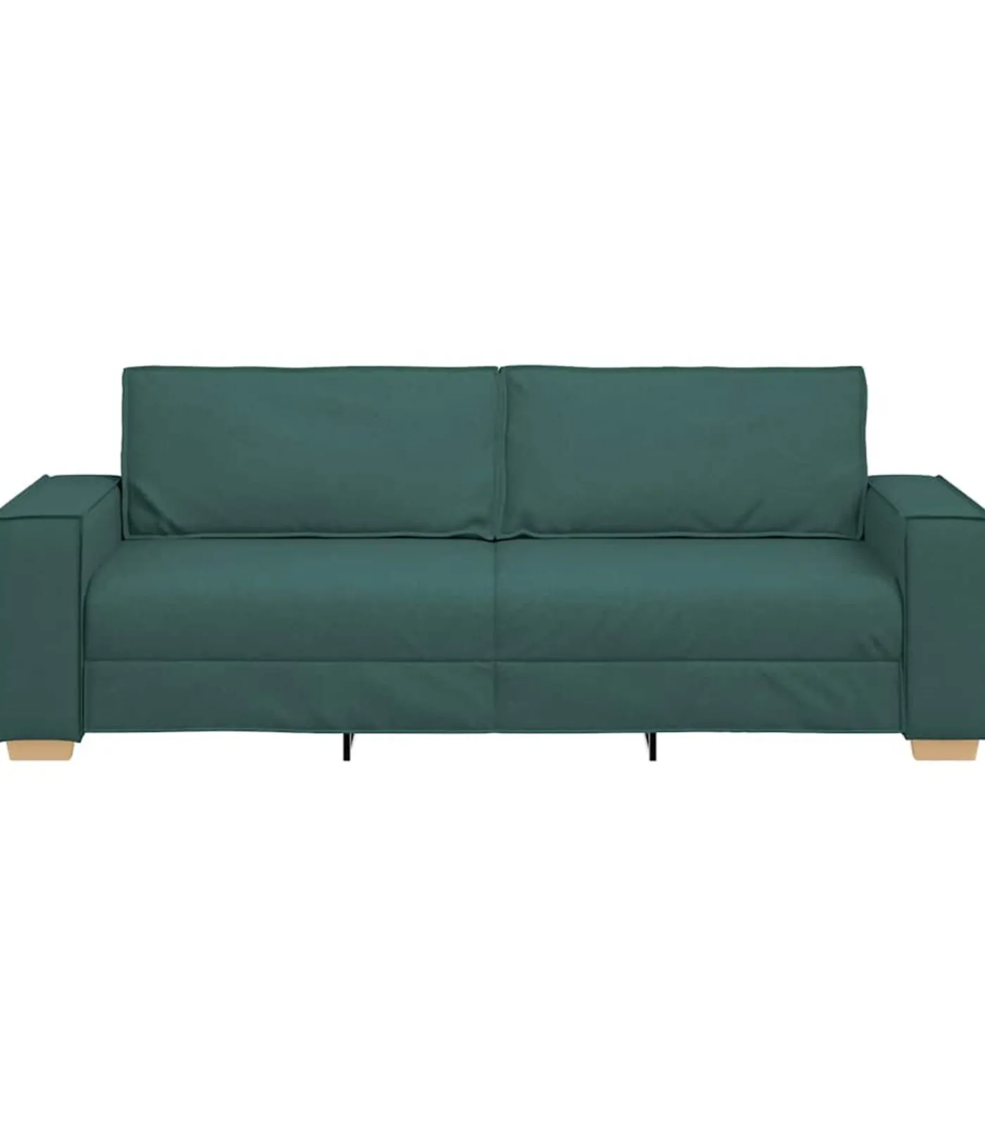 New 3-Zits Sofa met kussen Donkergroen 220 x 78 x 84 cm Stof Zetels