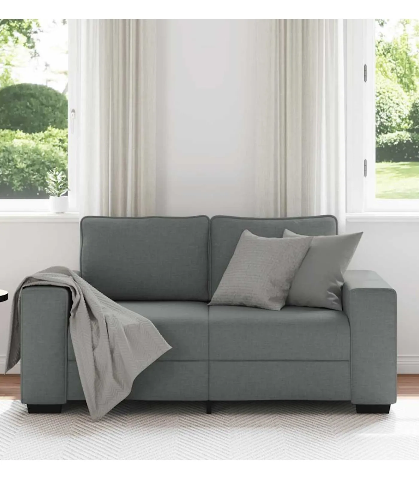 Hot 2-zitsbank 120 cm stof donkergrijs Zetels