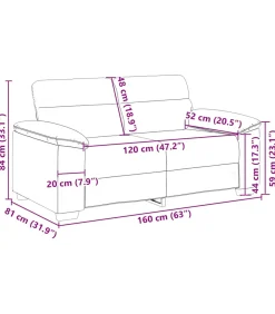 2-zitsbank 120 cm stof donkergrijs Zetels